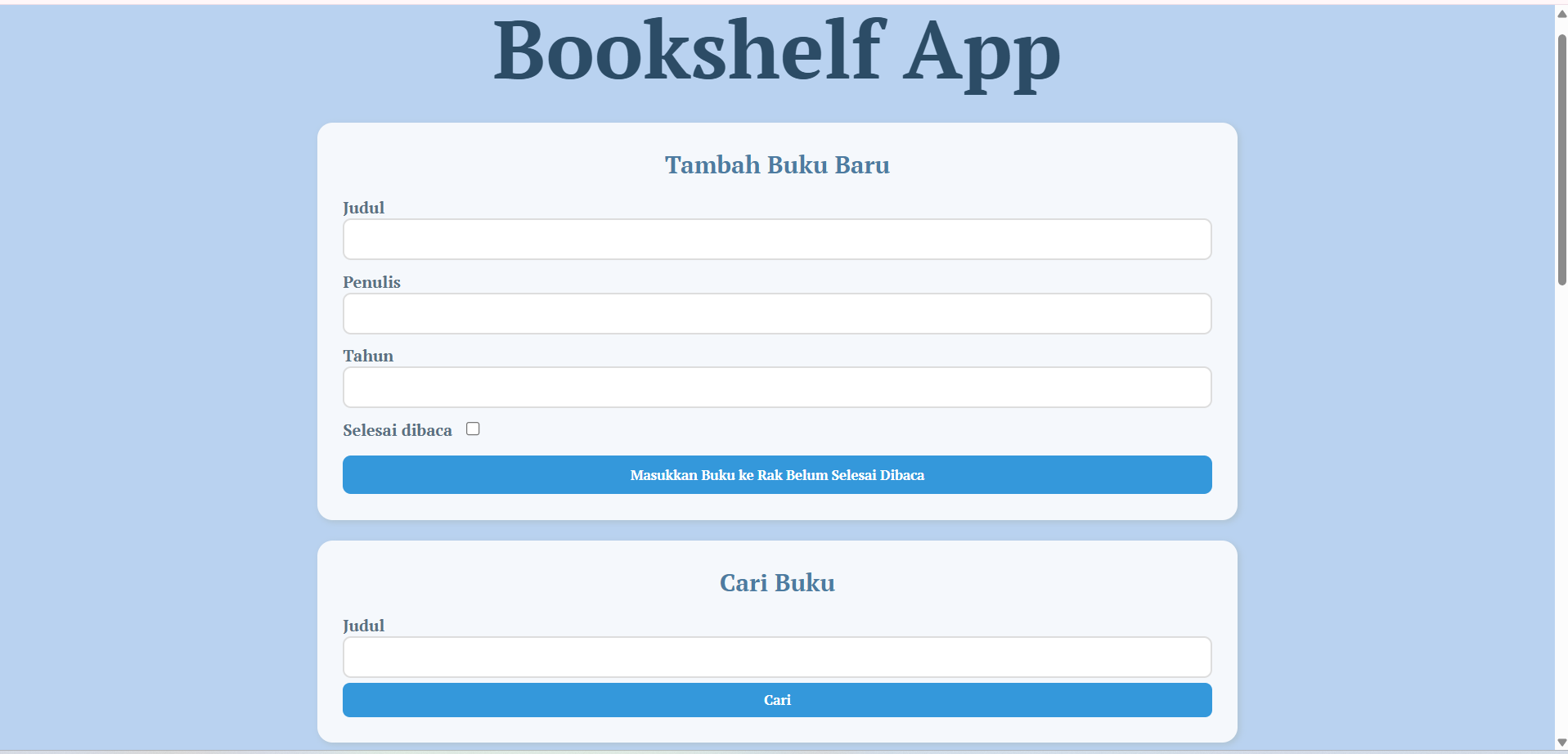 Bookshelf App